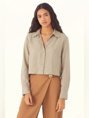 Cris Barros Cream Buttoned Blouse N252-8